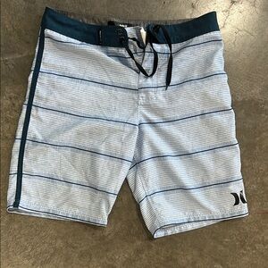 Hurley Boys Blue Striped Swim Shorts